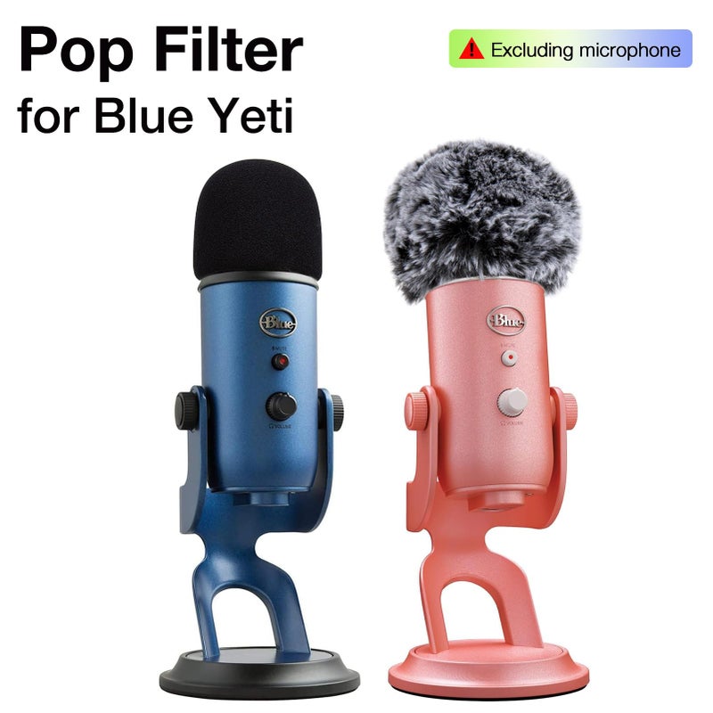 SUNMON Windscreen Muff and Foam for Blue Yeti, Blue Yeti Pro USB Condenser Microphone, Indoor Outdoor Microphone Windshield 2 PACK by SUNMON - Image 2